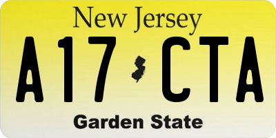 NJ license plate A17CTA