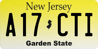 NJ license plate A17CTI