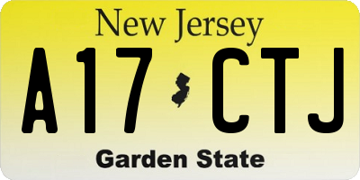 NJ license plate A17CTJ