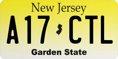 NJ license plate A17CTL