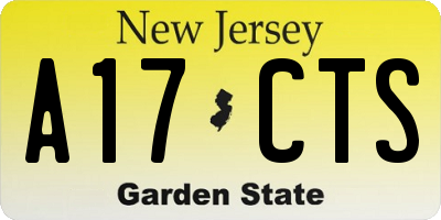 NJ license plate A17CTS