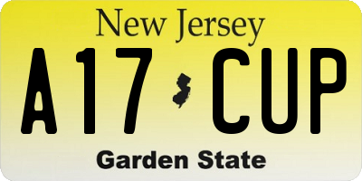 NJ license plate A17CUP