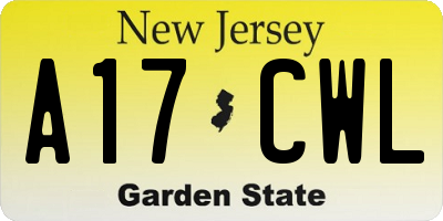 NJ license plate A17CWL