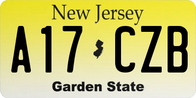 NJ license plate A17CZB