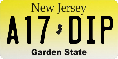 NJ license plate A17DIP