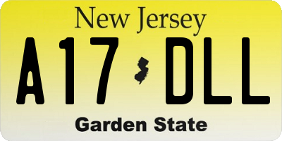 NJ license plate A17DLL