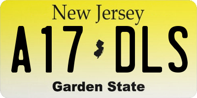 NJ license plate A17DLS