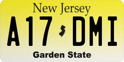 NJ license plate A17DMI