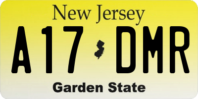 NJ license plate A17DMR