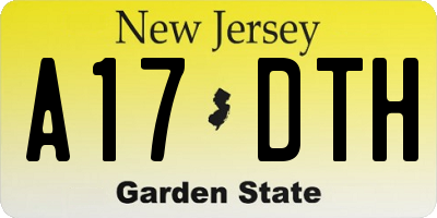 NJ license plate A17DTH