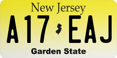 NJ license plate A17EAJ