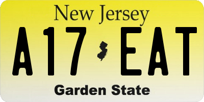 NJ license plate A17EAT