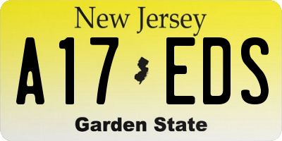NJ license plate A17EDS