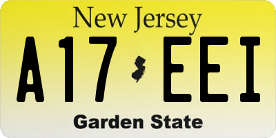 NJ license plate A17EEI