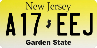 NJ license plate A17EEJ