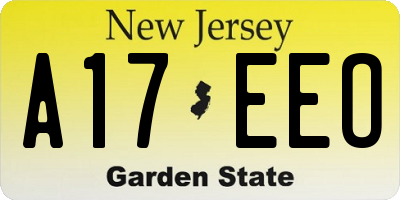 NJ license plate A17EEO