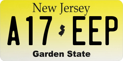 NJ license plate A17EEP