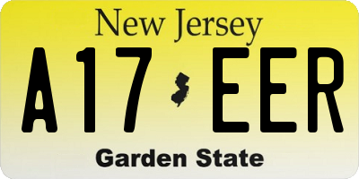 NJ license plate A17EER