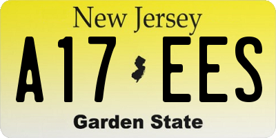 NJ license plate A17EES