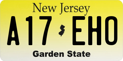 NJ license plate A17EHO
