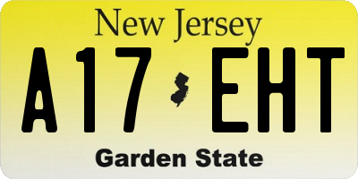 NJ license plate A17EHT