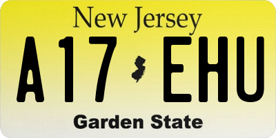 NJ license plate A17EHU
