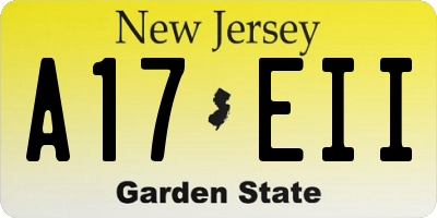 NJ license plate A17EII