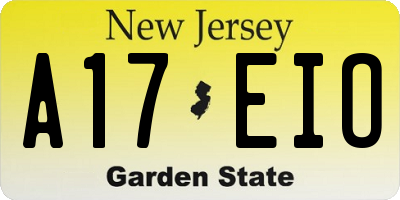 NJ license plate A17EIO