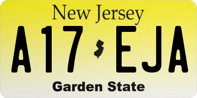 NJ license plate A17EJA