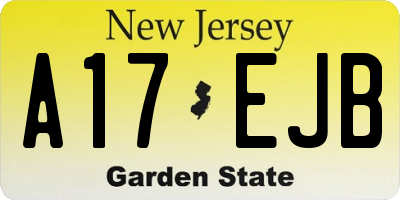 NJ license plate A17EJB