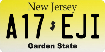 NJ license plate A17EJI