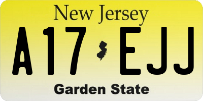NJ license plate A17EJJ