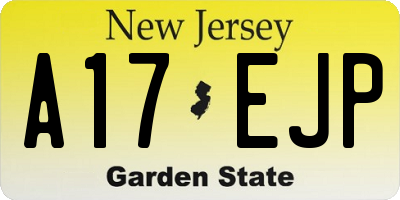 NJ license plate A17EJP