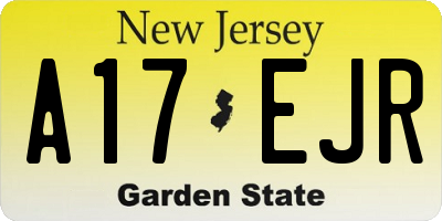 NJ license plate A17EJR