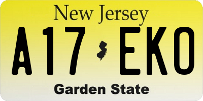 NJ license plate A17EKO