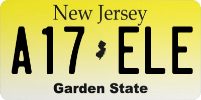 NJ license plate A17ELE