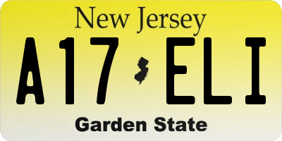 NJ license plate A17ELI