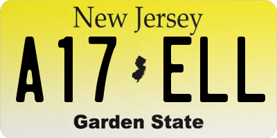 NJ license plate A17ELL