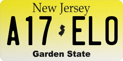 NJ license plate A17ELO