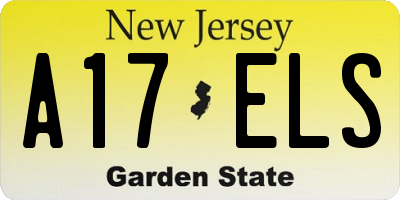 NJ license plate A17ELS