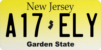 NJ license plate A17ELY