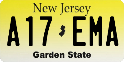 NJ license plate A17EMA