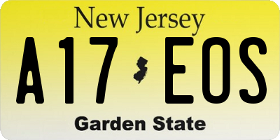 NJ license plate A17EOS