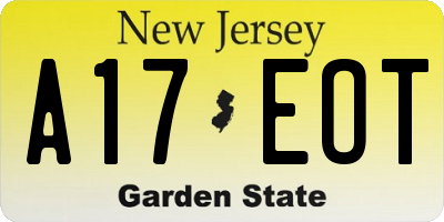 NJ license plate A17EOT