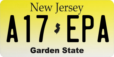 NJ license plate A17EPA