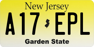 NJ license plate A17EPL