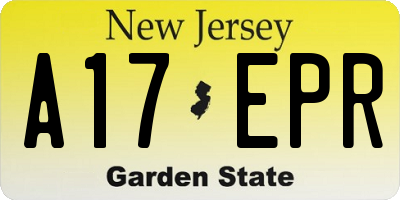 NJ license plate A17EPR