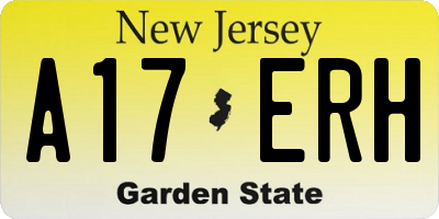 NJ license plate A17ERH