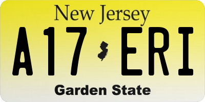 NJ license plate A17ERI
