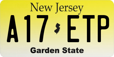 NJ license plate A17ETP